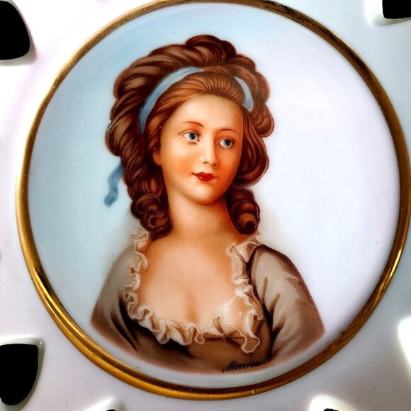 Valentine Heart Vintage Small Portrait Plate Decorative Romantic Woman Love - Picture 2 of 9